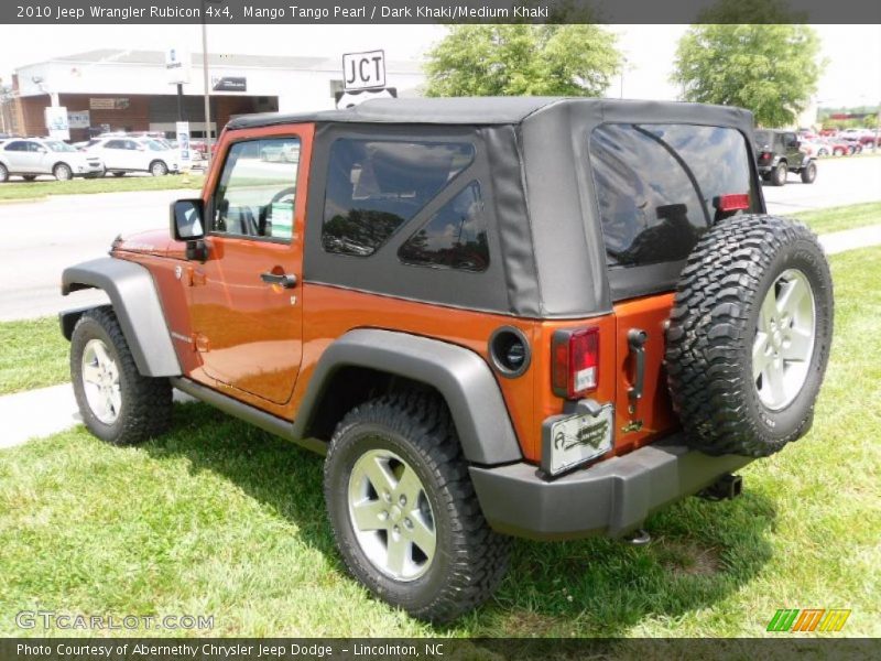 Mango Tango Pearl / Dark Khaki/Medium Khaki 2010 Jeep Wrangler Rubicon 4x4