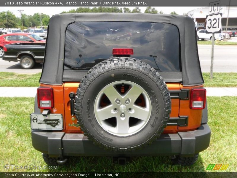 Mango Tango Pearl / Dark Khaki/Medium Khaki 2010 Jeep Wrangler Rubicon 4x4