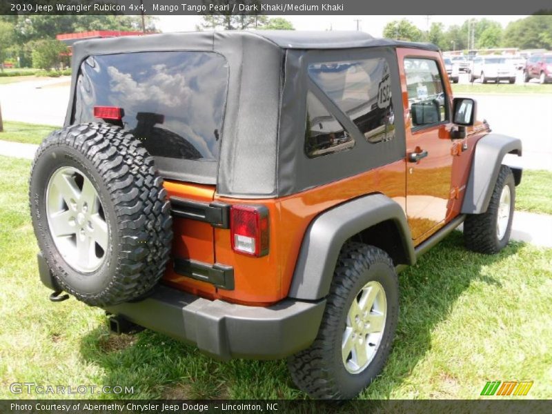 Mango Tango Pearl / Dark Khaki/Medium Khaki 2010 Jeep Wrangler Rubicon 4x4