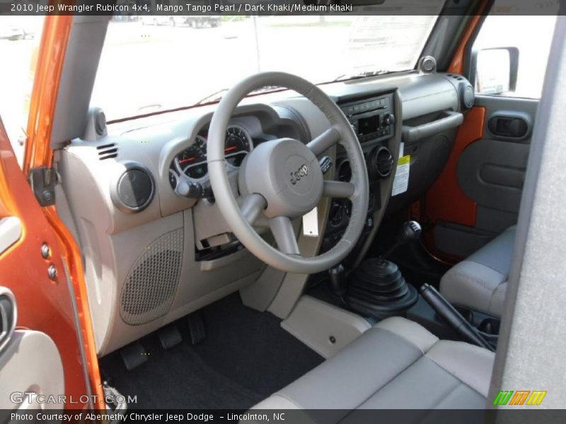 Mango Tango Pearl / Dark Khaki/Medium Khaki 2010 Jeep Wrangler Rubicon 4x4
