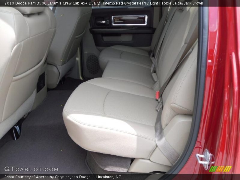 Inferno Red Crystal Pearl / Light Pebble Beige/Bark Brown 2010 Dodge Ram 3500 Laramie Crew Cab 4x4 Dually