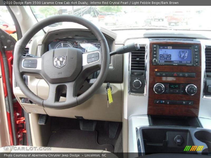 Inferno Red Crystal Pearl / Light Pebble Beige/Bark Brown 2010 Dodge Ram 3500 Laramie Crew Cab 4x4 Dually