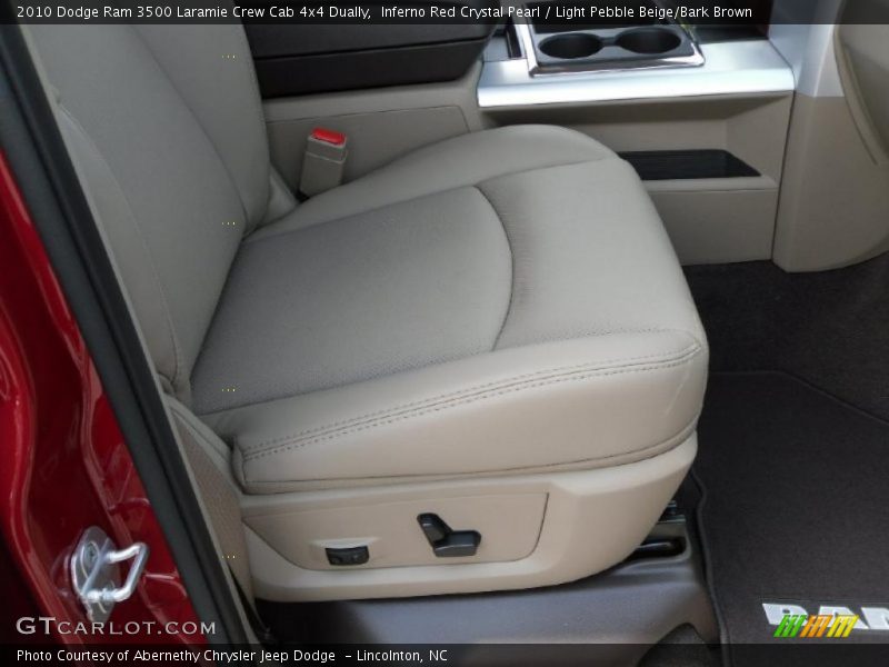 Inferno Red Crystal Pearl / Light Pebble Beige/Bark Brown 2010 Dodge Ram 3500 Laramie Crew Cab 4x4 Dually