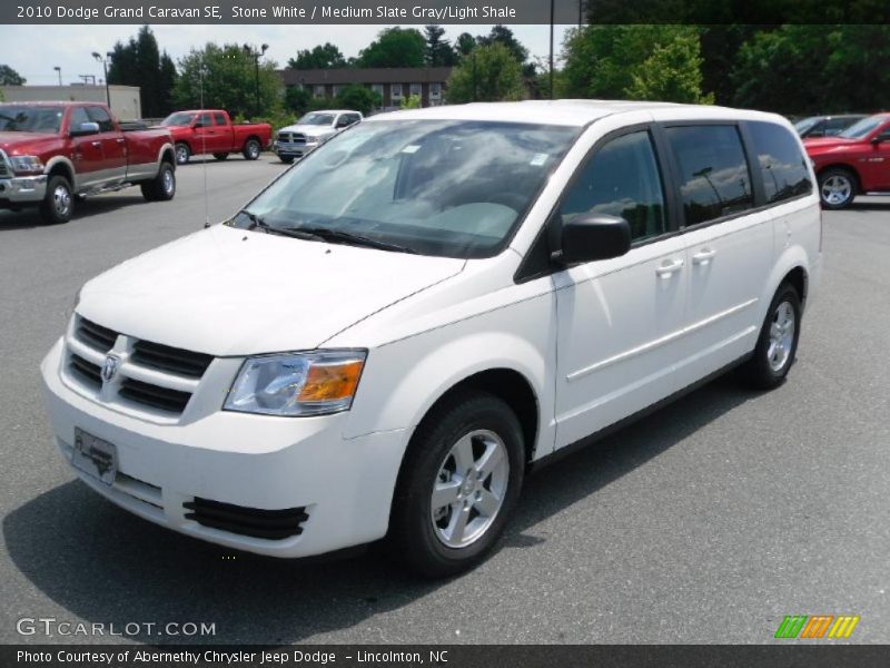 Stone White / Medium Slate Gray/Light Shale 2010 Dodge Grand Caravan SE