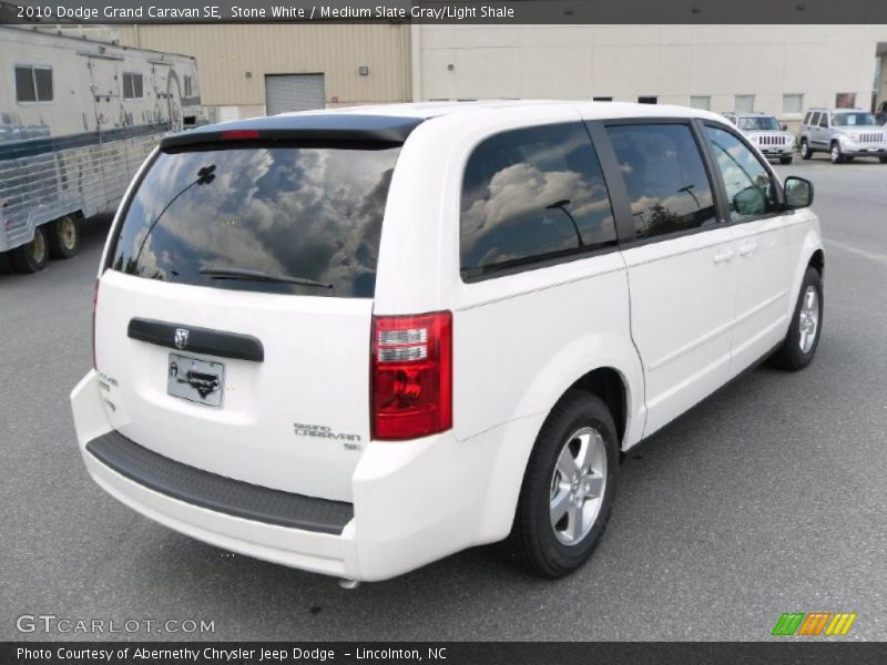 Stone White / Medium Slate Gray/Light Shale 2010 Dodge Grand Caravan SE