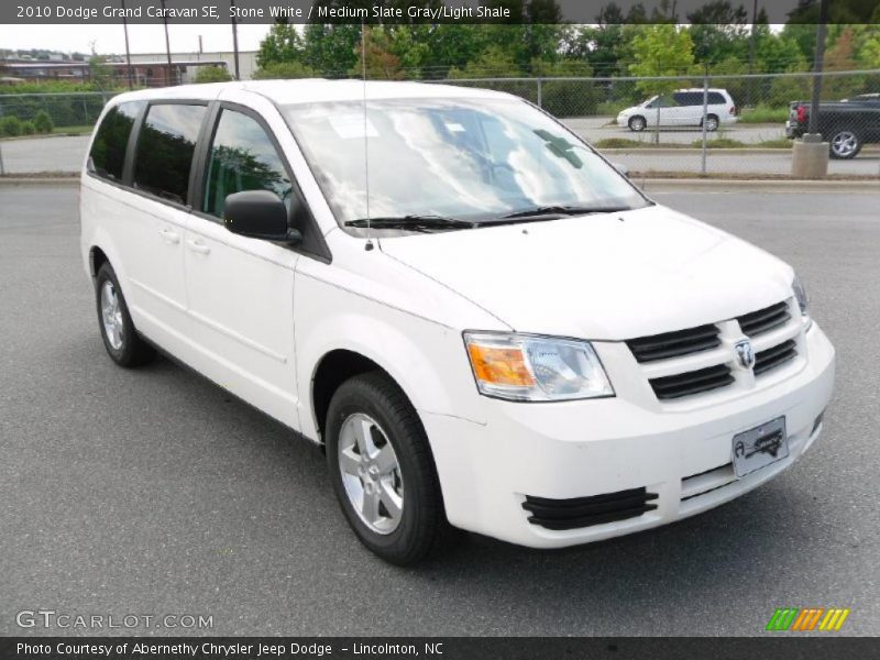 Stone White / Medium Slate Gray/Light Shale 2010 Dodge Grand Caravan SE