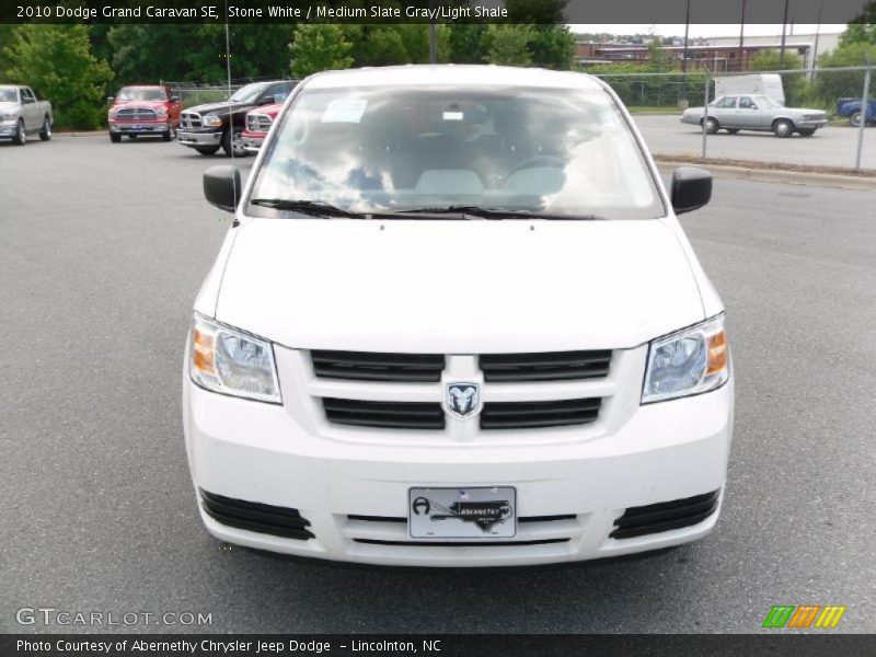 Stone White / Medium Slate Gray/Light Shale 2010 Dodge Grand Caravan SE