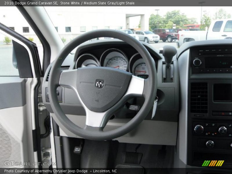 Stone White / Medium Slate Gray/Light Shale 2010 Dodge Grand Caravan SE