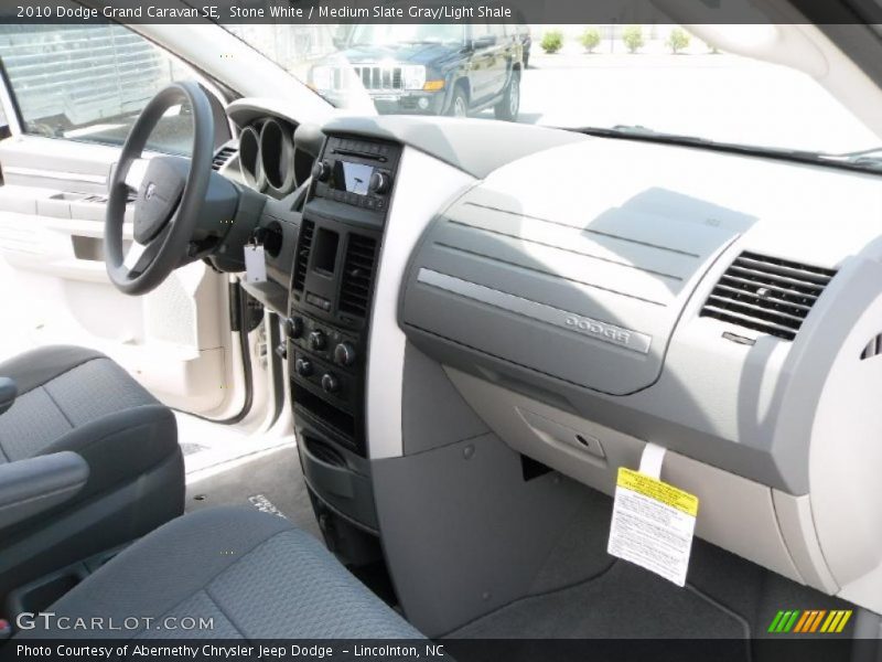 Stone White / Medium Slate Gray/Light Shale 2010 Dodge Grand Caravan SE