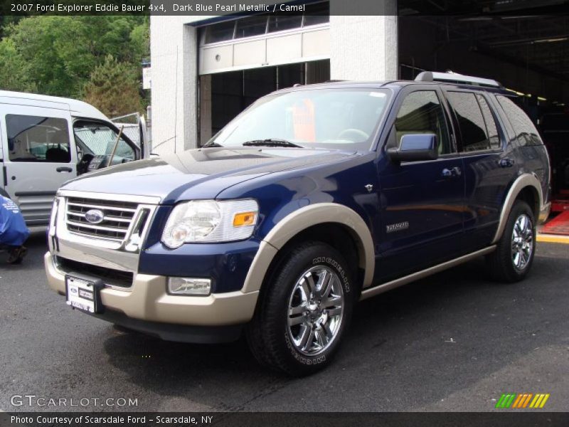 Dark Blue Pearl Metallic / Camel 2007 Ford Explorer Eddie Bauer 4x4