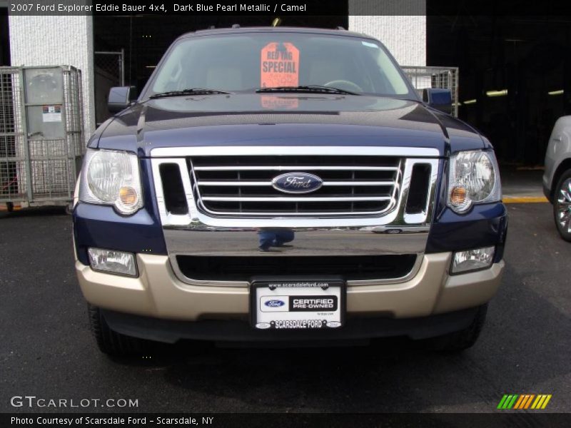Dark Blue Pearl Metallic / Camel 2007 Ford Explorer Eddie Bauer 4x4