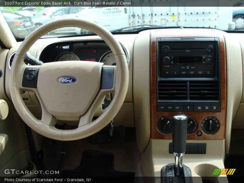 Dark Blue Pearl Metallic / Camel 2007 Ford Explorer Eddie Bauer 4x4