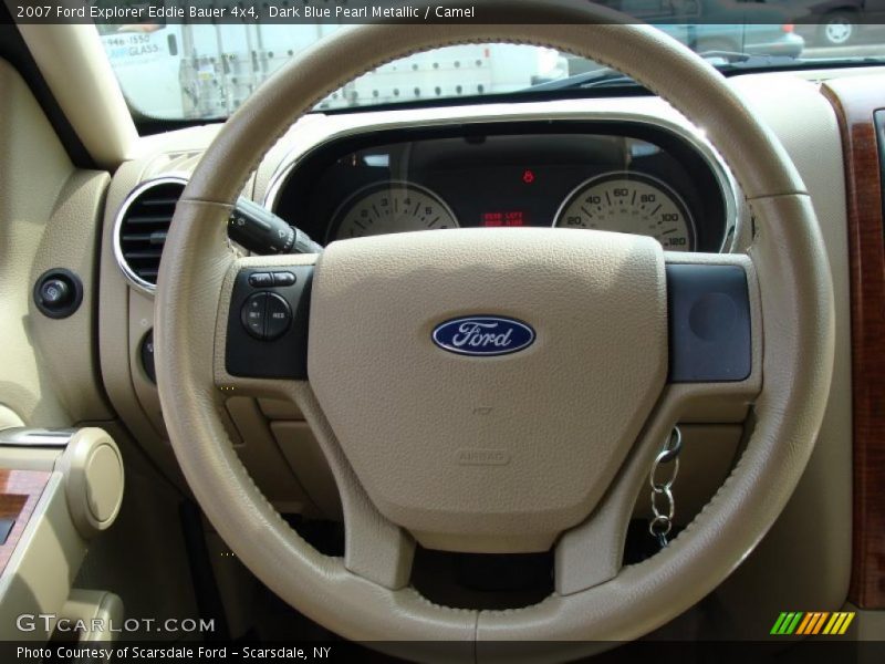 Dark Blue Pearl Metallic / Camel 2007 Ford Explorer Eddie Bauer 4x4