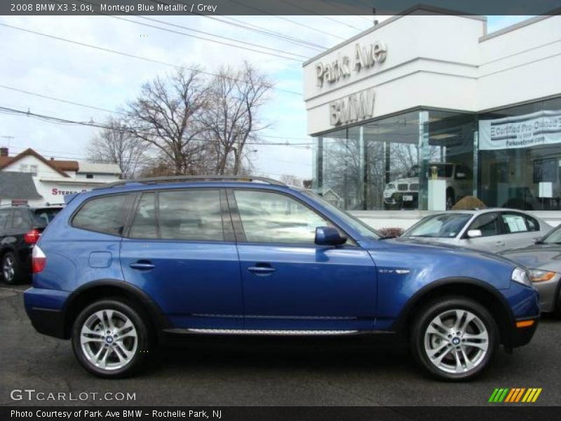 Montego Blue Metallic / Grey 2008 BMW X3 3.0si