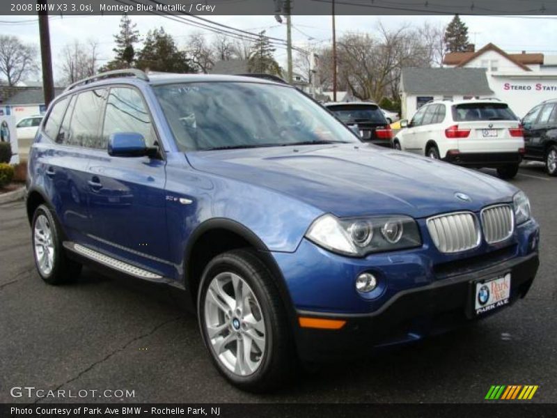 Montego Blue Metallic / Grey 2008 BMW X3 3.0si