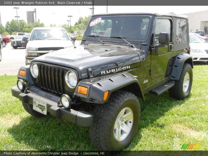 Black Clearcoat / Khaki 2003 Jeep Wrangler Rubicon 4x4