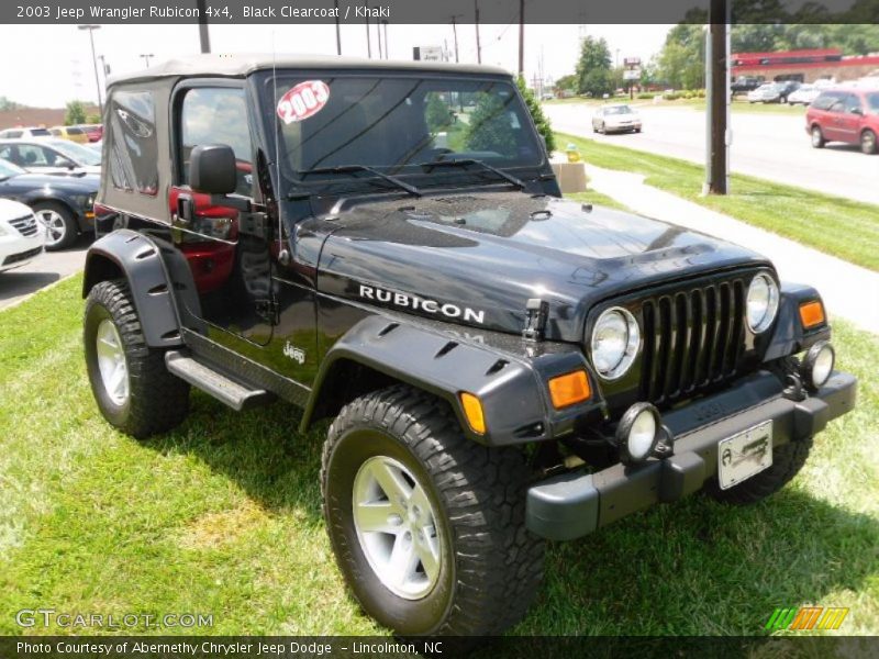 Black Clearcoat / Khaki 2003 Jeep Wrangler Rubicon 4x4