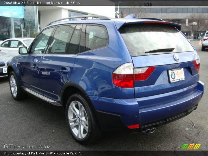 Montego Blue Metallic / Grey 2008 BMW X3 3.0si