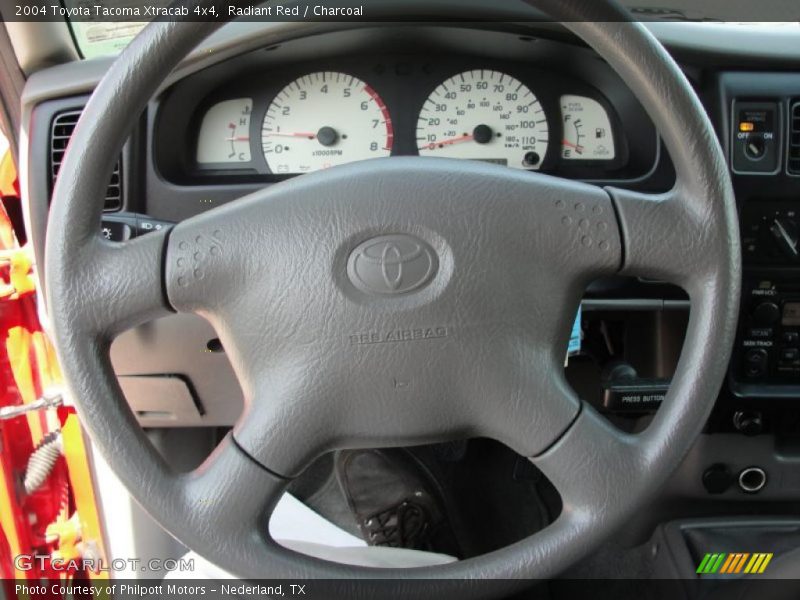 Radiant Red / Charcoal 2004 Toyota Tacoma Xtracab 4x4