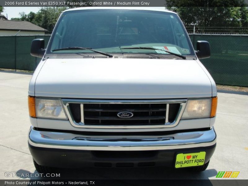 Oxford White / Medium Flint Grey 2006 Ford E Series Van E350 XLT Passenger