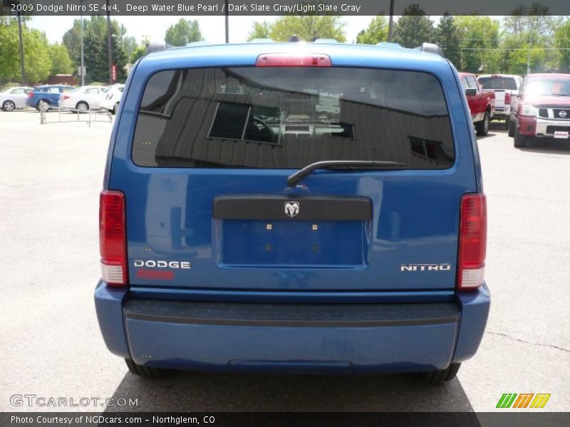 Deep Water Blue Pearl / Dark Slate Gray/Light Slate Gray 2009 Dodge Nitro SE 4x4