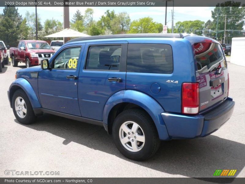 Deep Water Blue Pearl / Dark Slate Gray/Light Slate Gray 2009 Dodge Nitro SE 4x4
