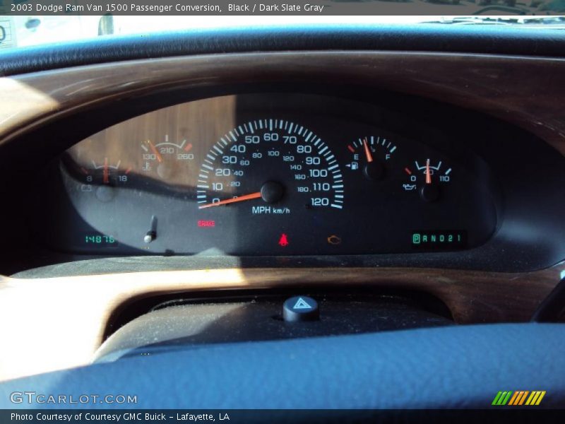 Black / Dark Slate Gray 2003 Dodge Ram Van 1500 Passenger Conversion