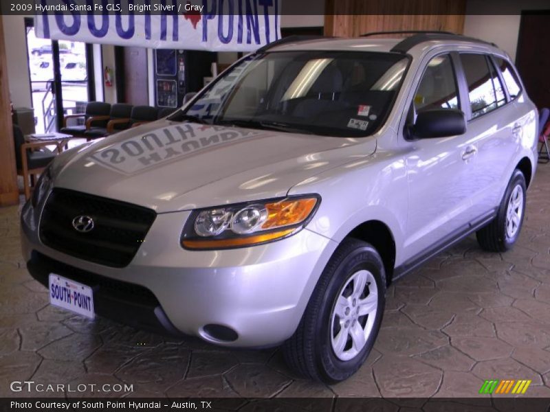 Bright Silver / Gray 2009 Hyundai Santa Fe GLS