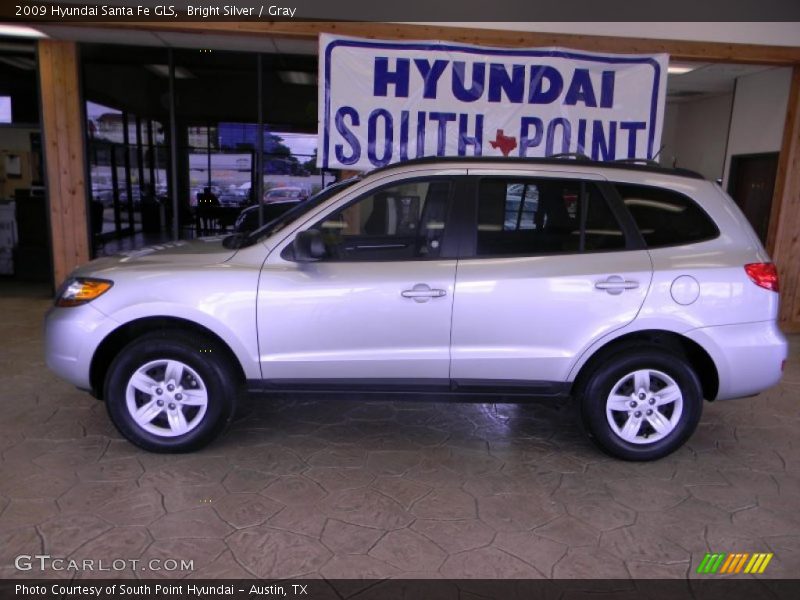 Bright Silver / Gray 2009 Hyundai Santa Fe GLS