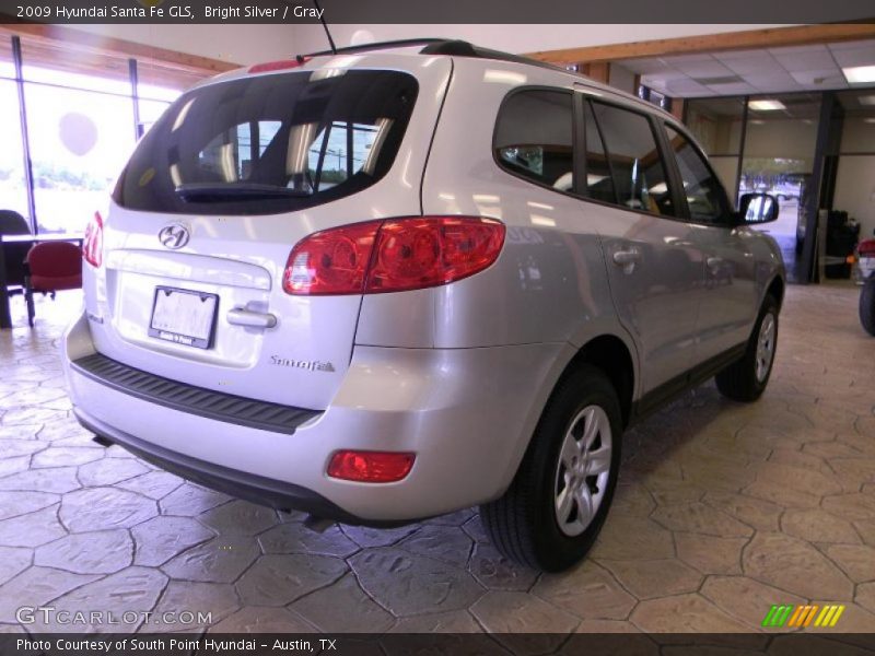 Bright Silver / Gray 2009 Hyundai Santa Fe GLS