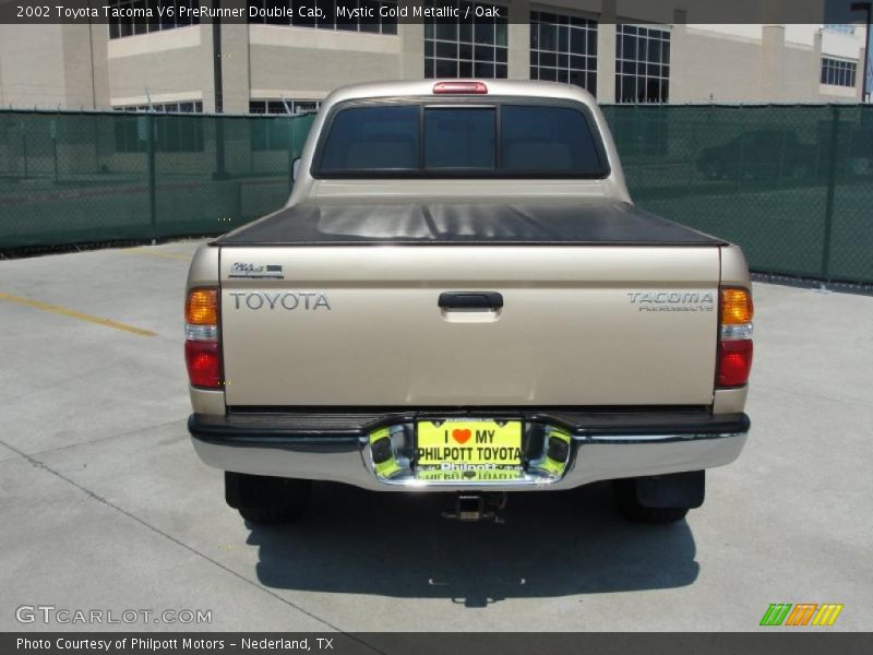 Mystic Gold Metallic / Oak 2002 Toyota Tacoma V6 PreRunner Double Cab