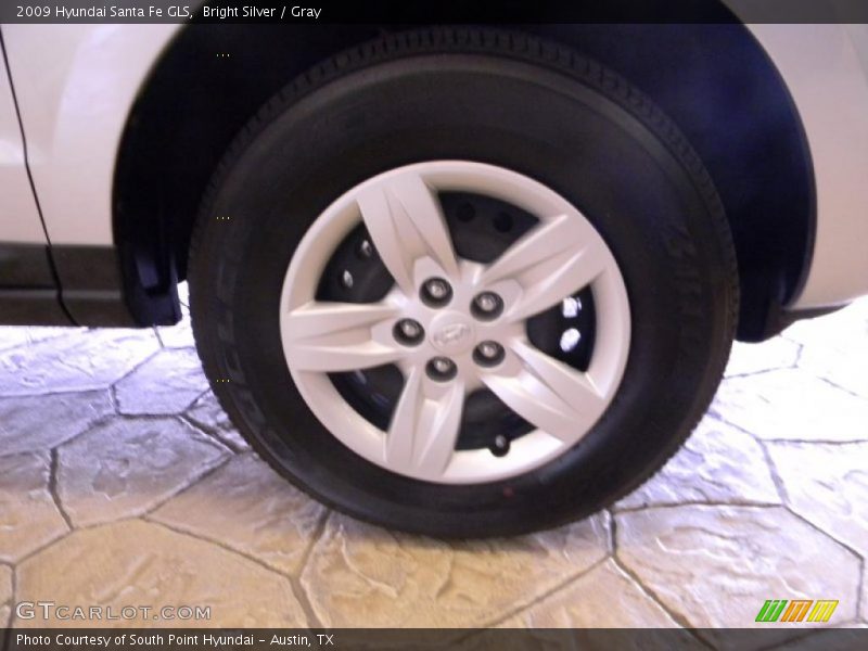Bright Silver / Gray 2009 Hyundai Santa Fe GLS