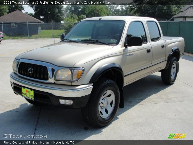 Mystic Gold Metallic / Oak 2002 Toyota Tacoma V6 PreRunner Double Cab