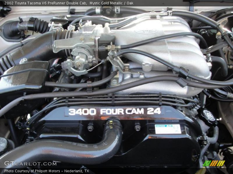 Mystic Gold Metallic / Oak 2002 Toyota Tacoma V6 PreRunner Double Cab