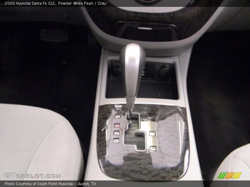 Powder White Pearl / Gray 2009 Hyundai Santa Fe GLS