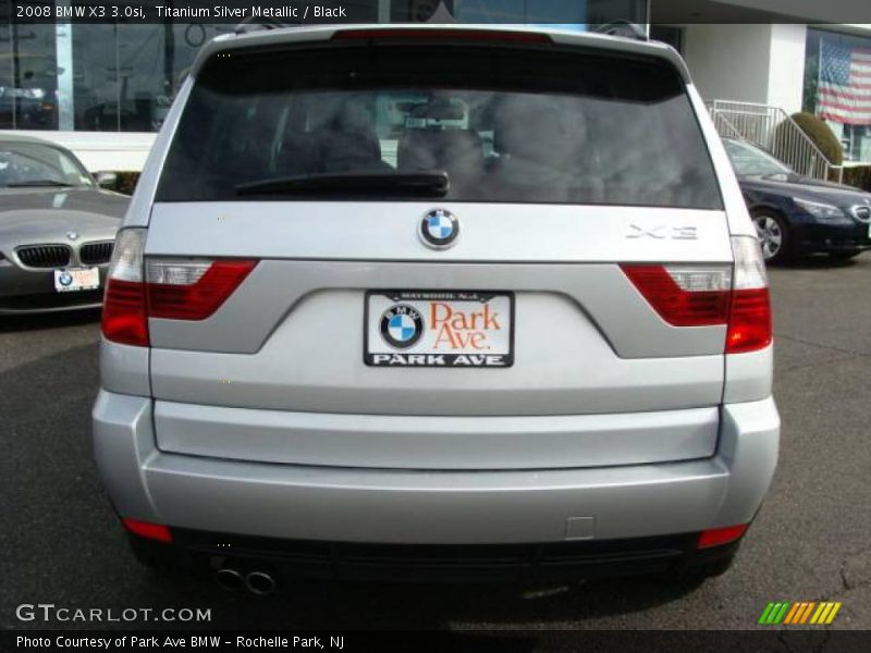 Titanium Silver Metallic / Black 2008 BMW X3 3.0si
