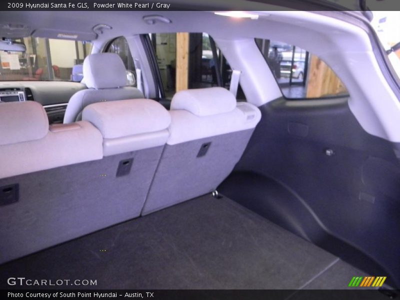 Powder White Pearl / Gray 2009 Hyundai Santa Fe GLS