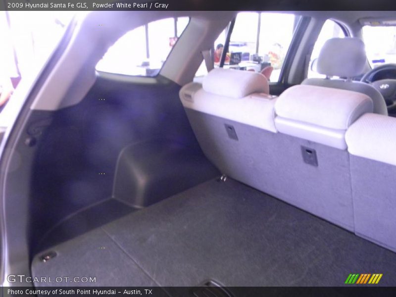 Powder White Pearl / Gray 2009 Hyundai Santa Fe GLS