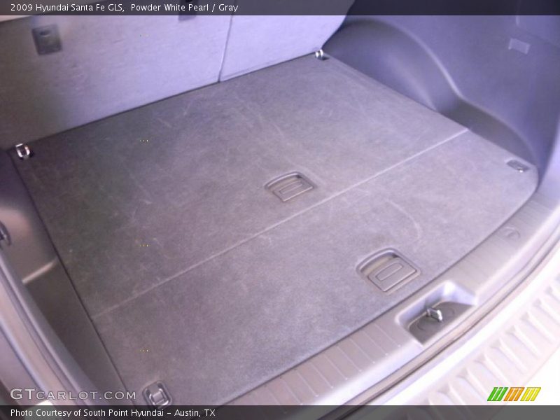 Powder White Pearl / Gray 2009 Hyundai Santa Fe GLS