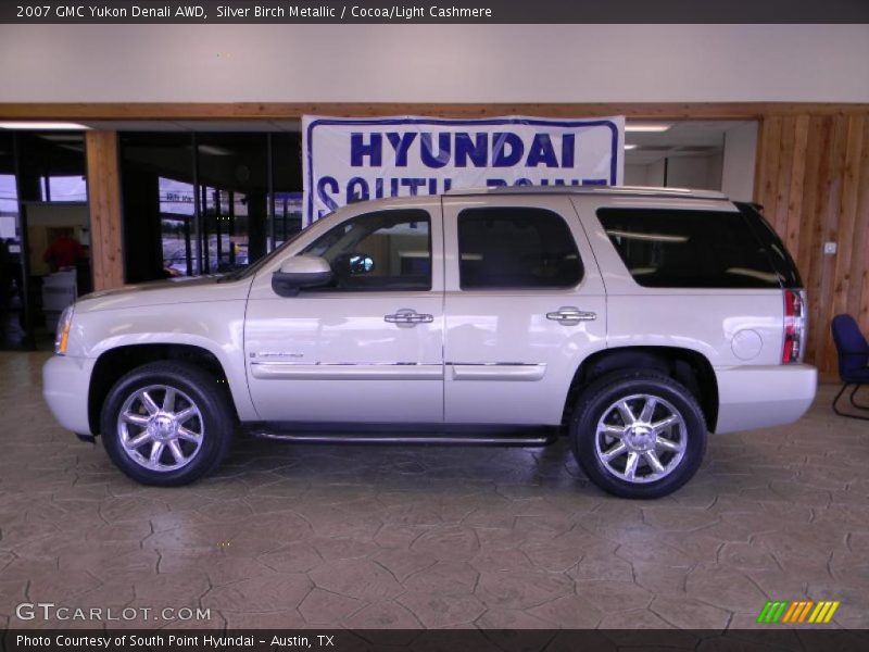 Silver Birch Metallic / Cocoa/Light Cashmere 2007 GMC Yukon Denali AWD