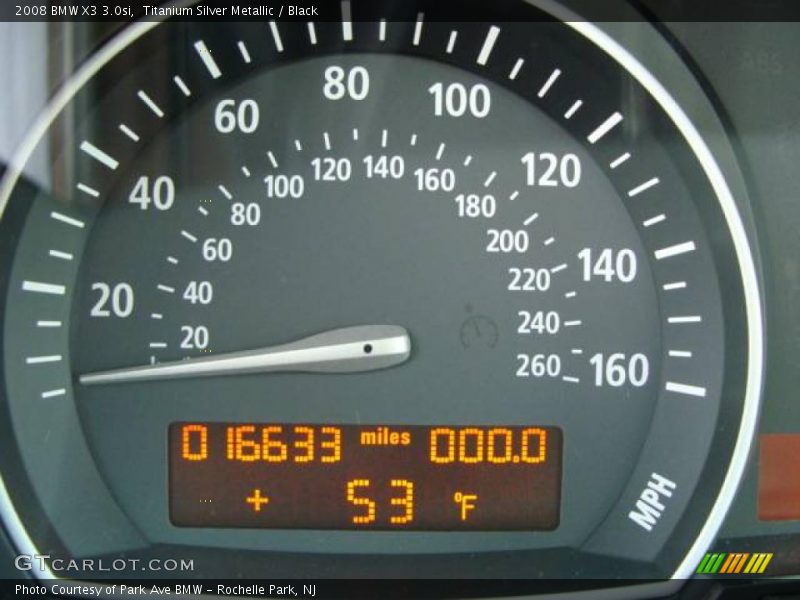 Titanium Silver Metallic / Black 2008 BMW X3 3.0si