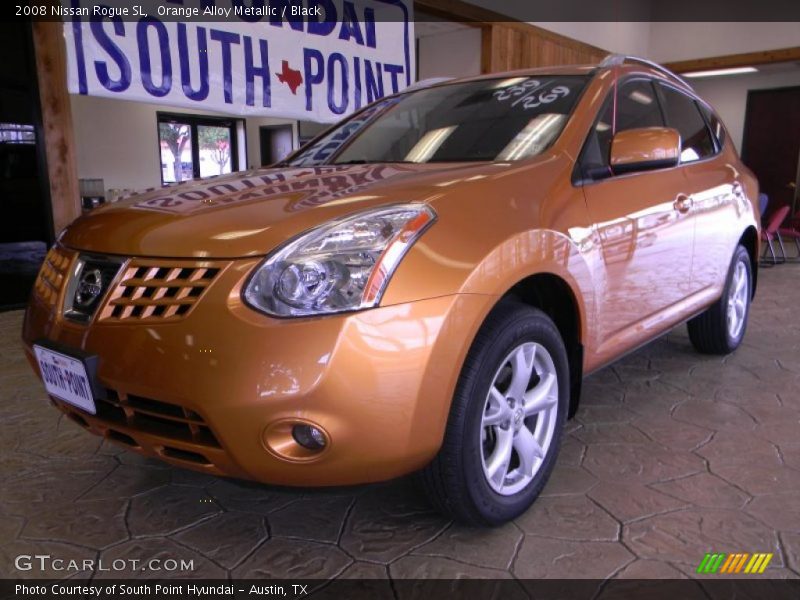 Orange Alloy Metallic / Black 2008 Nissan Rogue SL