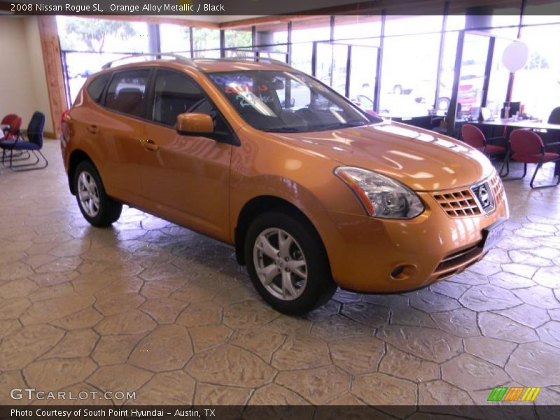 Orange Alloy Metallic / Black 2008 Nissan Rogue SL