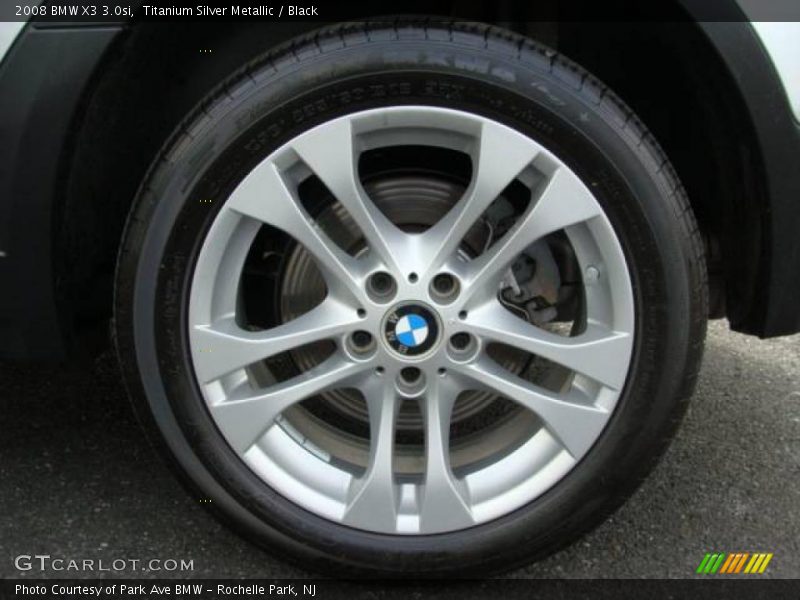 Titanium Silver Metallic / Black 2008 BMW X3 3.0si