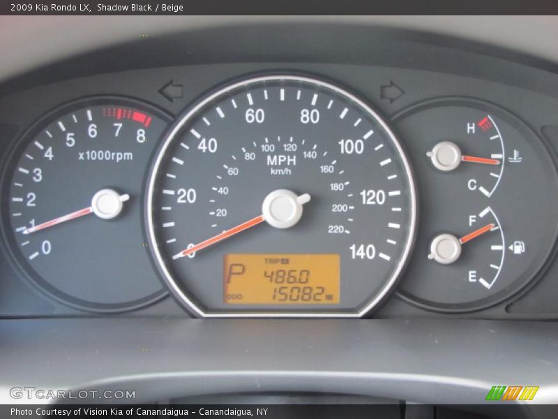 Shadow Black / Beige 2009 Kia Rondo LX