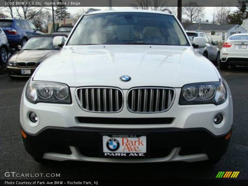 Alpine White / Beige 2008 BMW X3 3.0si