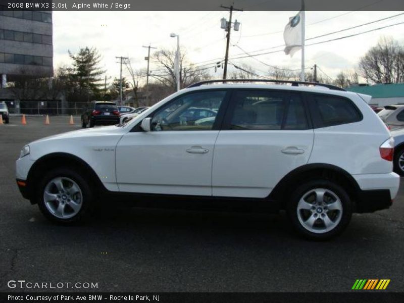 Alpine White / Beige 2008 BMW X3 3.0si