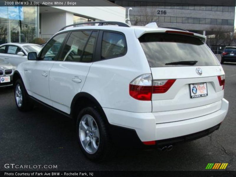 Alpine White / Beige 2008 BMW X3 3.0si