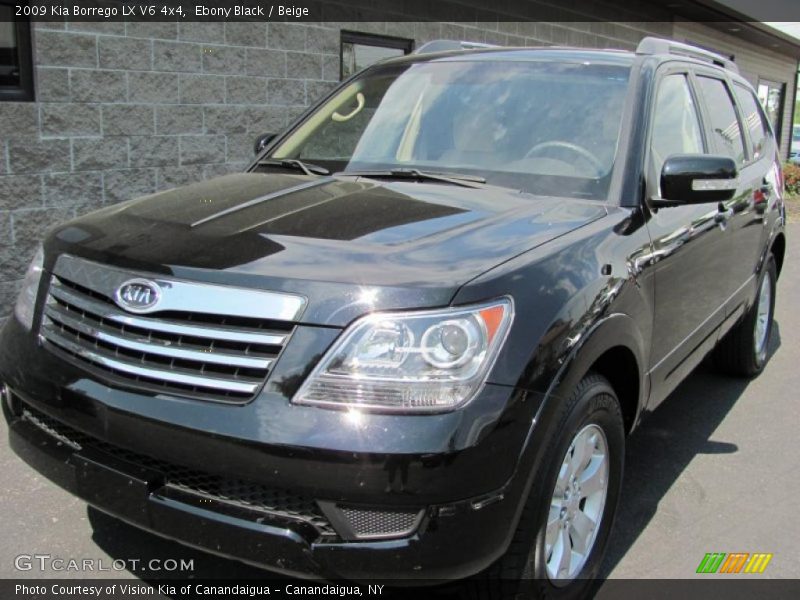 Ebony Black / Beige 2009 Kia Borrego LX V6 4x4