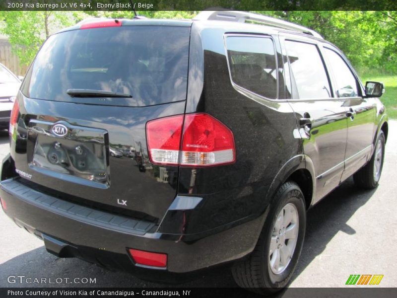 Ebony Black / Beige 2009 Kia Borrego LX V6 4x4